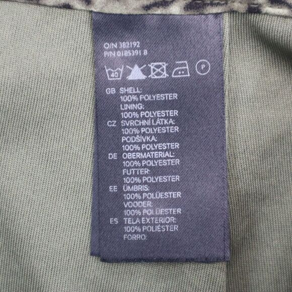 HM Skirt Womens 6 Green Animal Print A Line Layered Side Zipper Bottoms - Picture 3 of 16